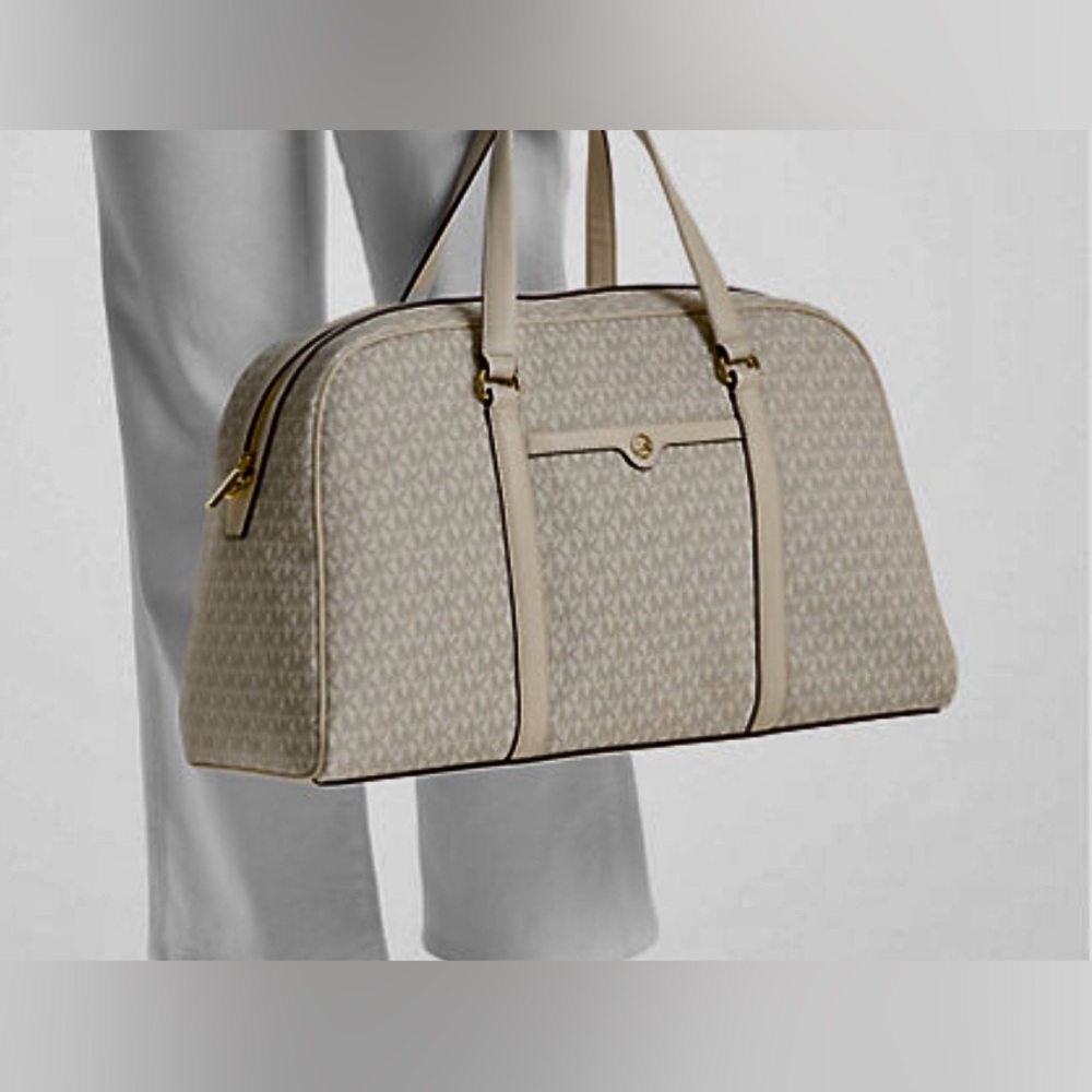 Michael Kors Beige and Tan Travel Bag